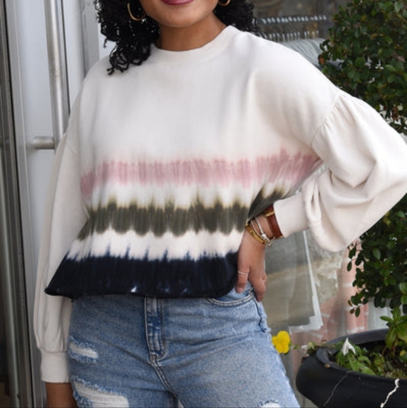 Z Supply Tempest Stripe Tie Dye Sweatshirt  Size XS - Picture 10 of 10